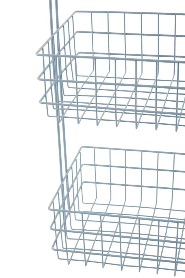 image 1 of Orsina 3 Tier Rectangular Storage Caddy, Iron Wire Three Tier Caddy, Shelf Rack, Organiser Stand, Under Sink Caddy