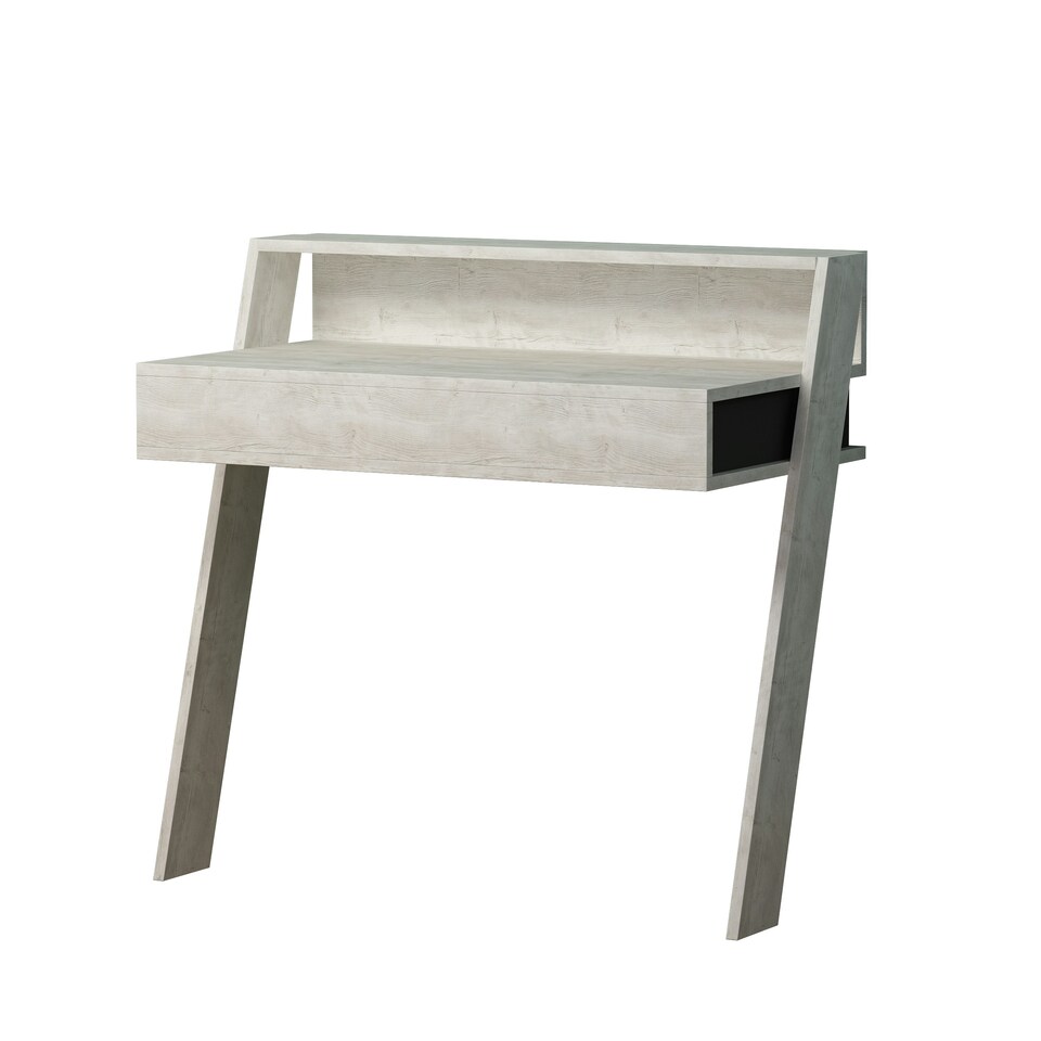 image 1 of Cowork Modern Desk Ancient White Wall Mounted With Drawer 94cm Wide White