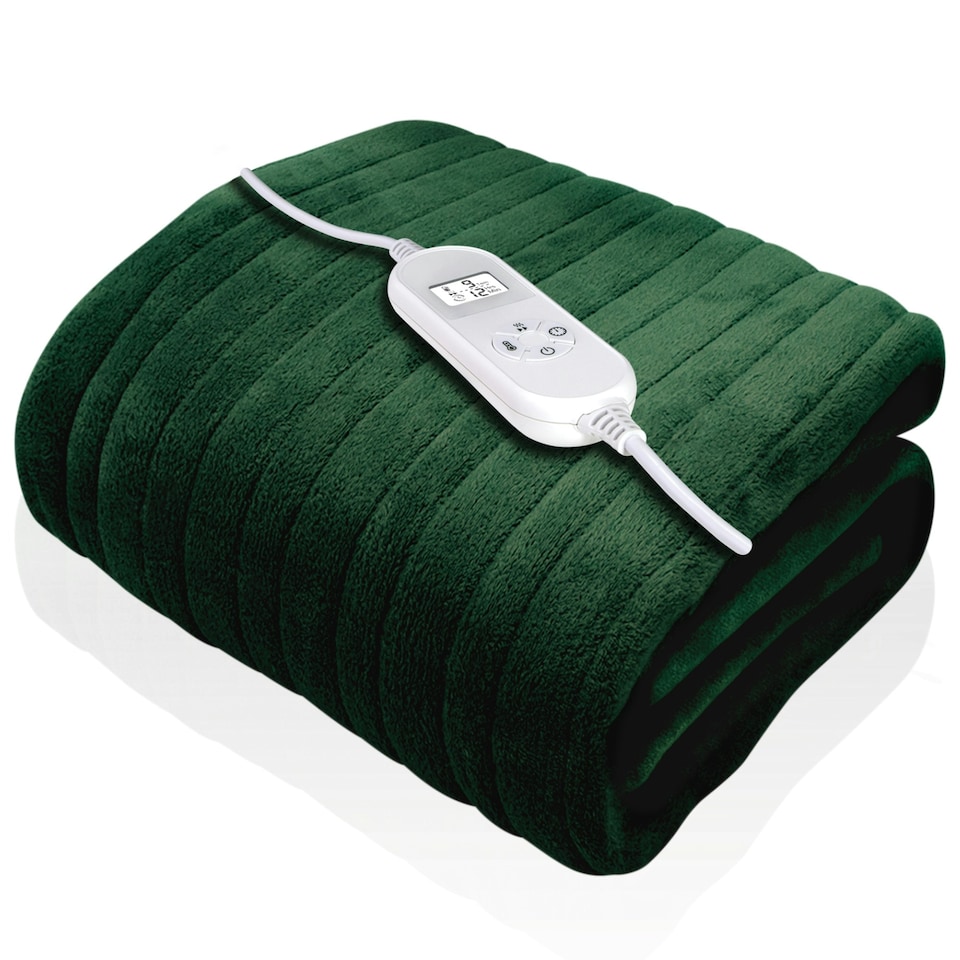 image 1 of Dreamcatcher Green Soft Microfleece Electric Blanket Heated Throw 160x120cm Green