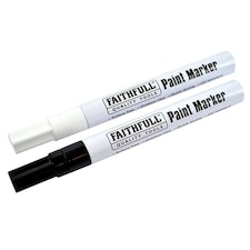 Faithfull Paint Marker Pen - Multi Colour - Pack of 2 Black & White