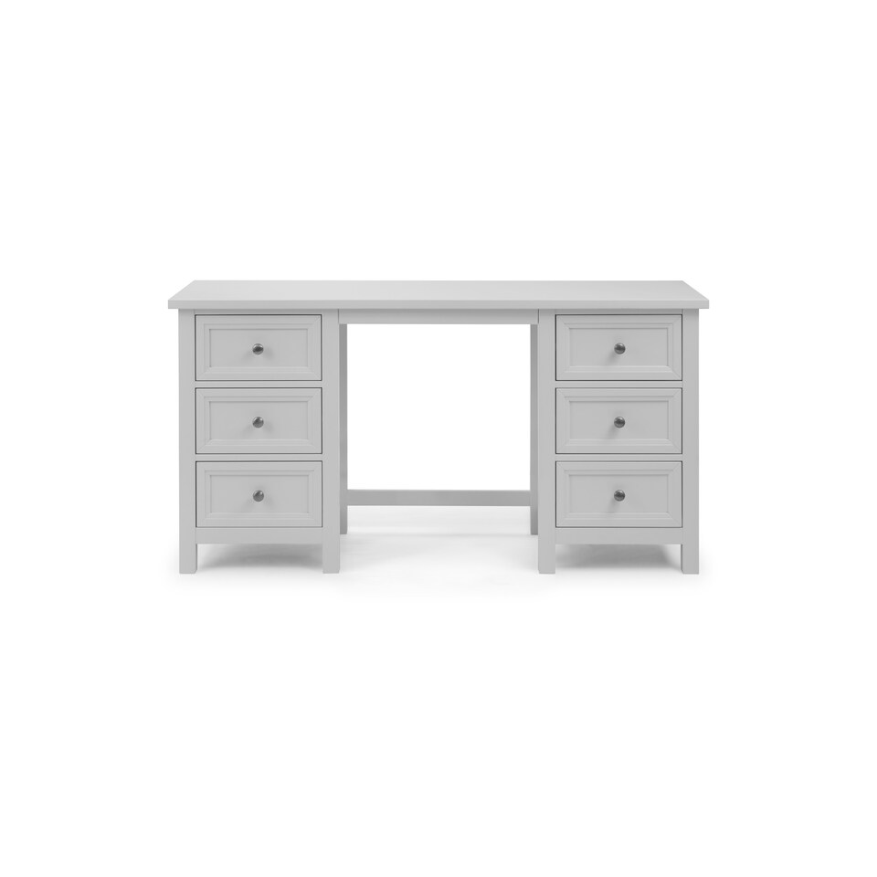 image 1 of Maine 6 Drawer Dressing Table - Dove Grey