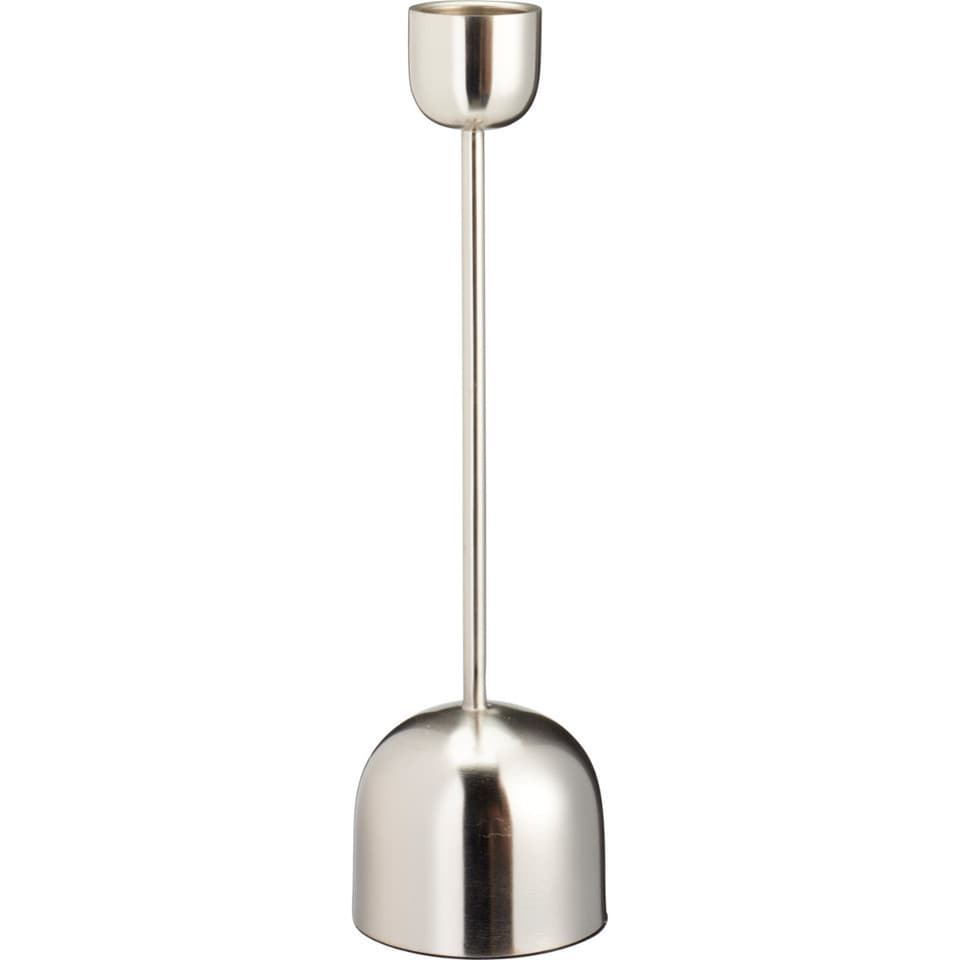image 1 of Metal Taper Candlestick Bell Candle Holder Stand Wedding Centrepiece Display | Silver | 1x Silver 36cm