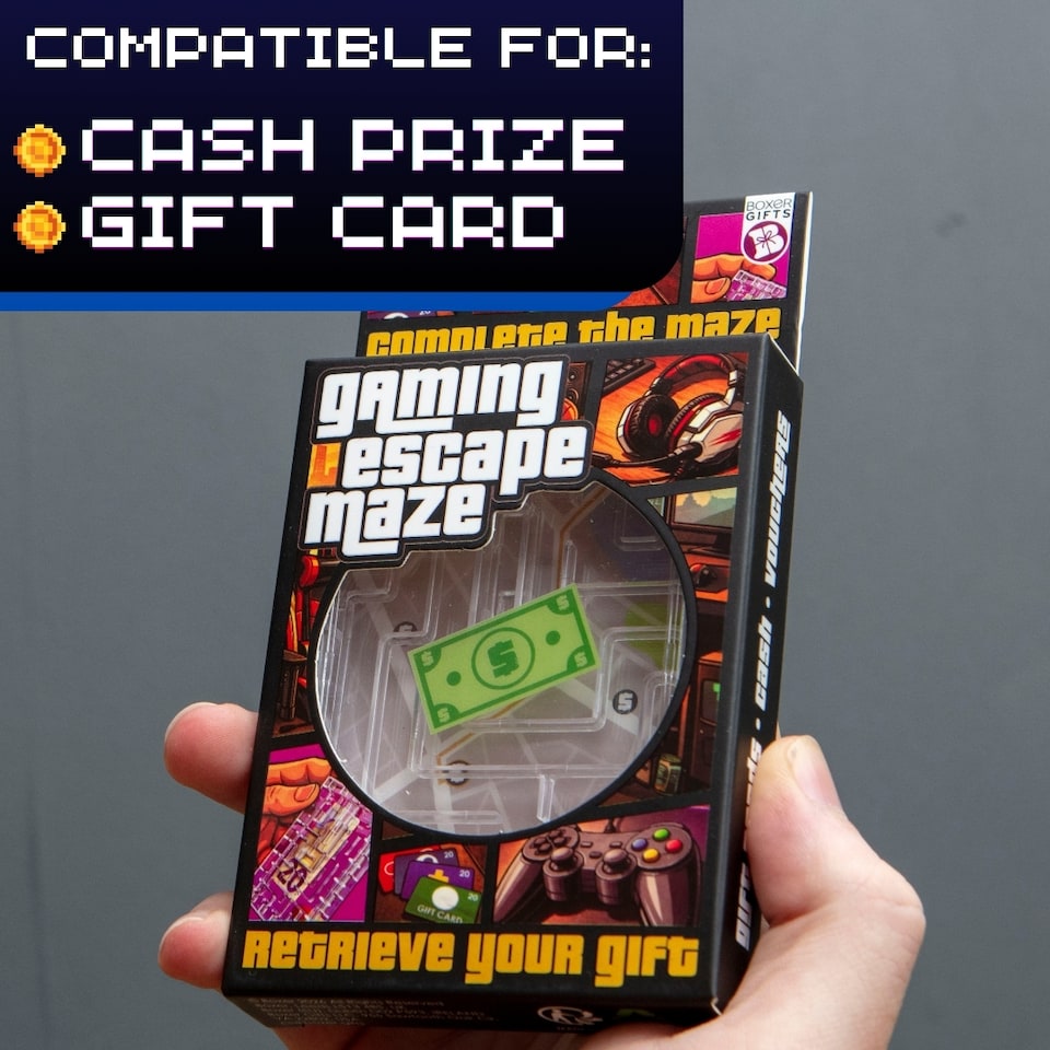 image 1 of Gaming Gift Card Maze, Money Puzzle Box for Teen Boys
