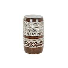 Side table DKD Home Decor White Natural 28 x 28 x 50 cm 29 x 29 x 50 cm N/A