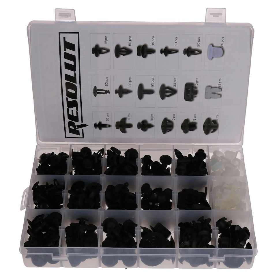 image 1 of Trim Clips Rivets Retaining Retainer Grommet Clip 408pc Fixings For Nissan