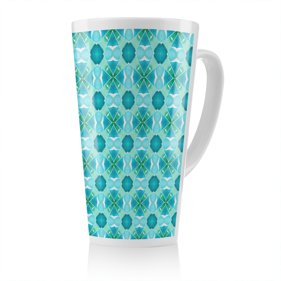 image 1 of Green Cool Boho Chic Summer Latte Mug