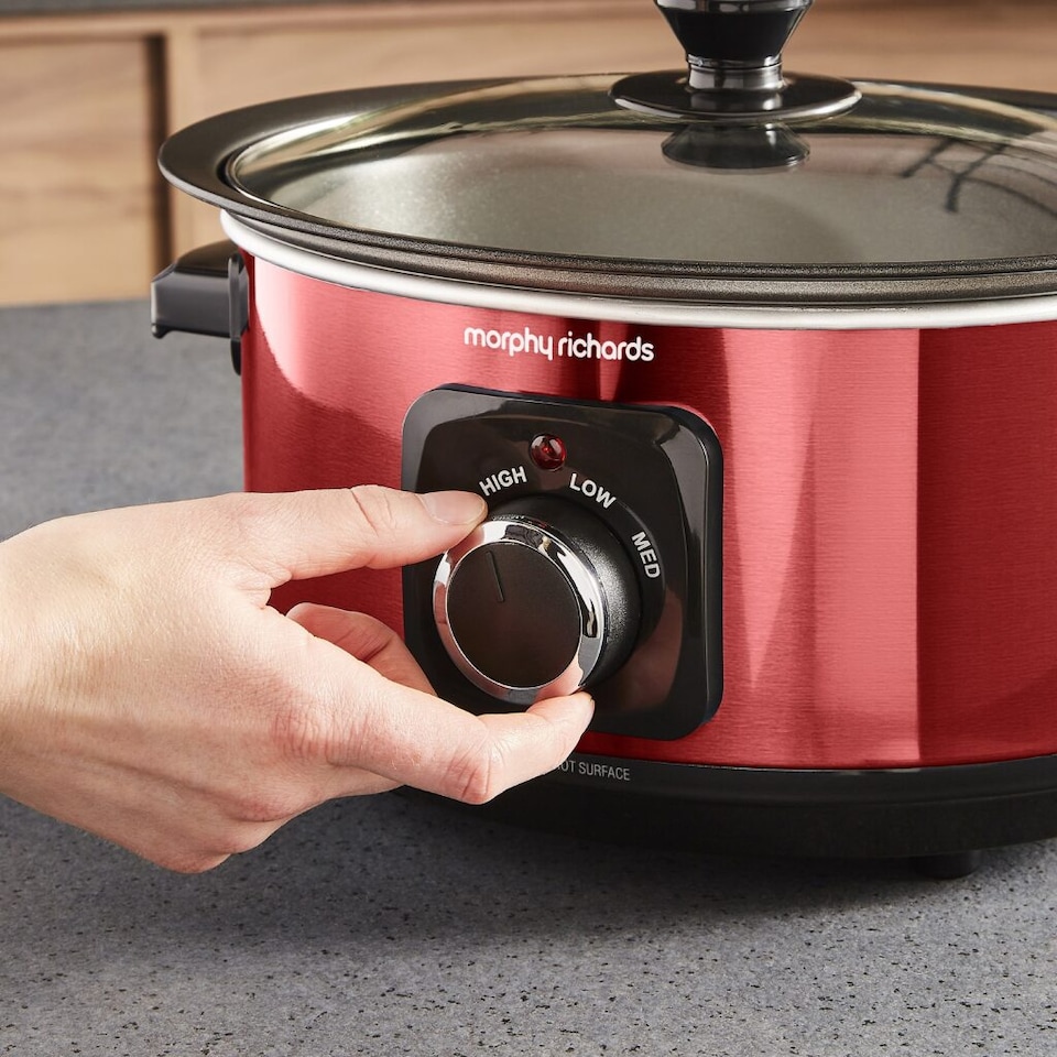 image 1 of Morphy Richards Accents Sear & Stew 3.5L Slow Cooker Red