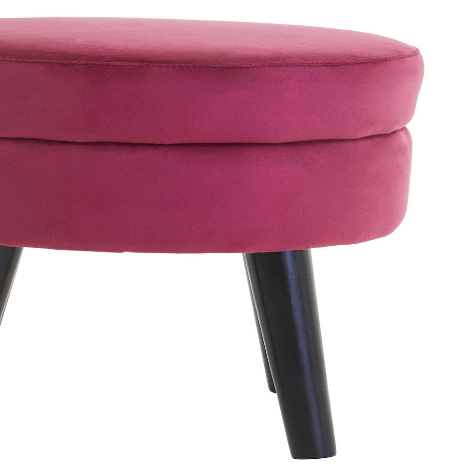 image 1 of Interiors by Premier Wine Velvet Stool, Adjustable Living Room Footstool, Ergonomic Sofa Footstool
