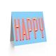 image 2 of Retro Style Bright Word Happy Birthday Card