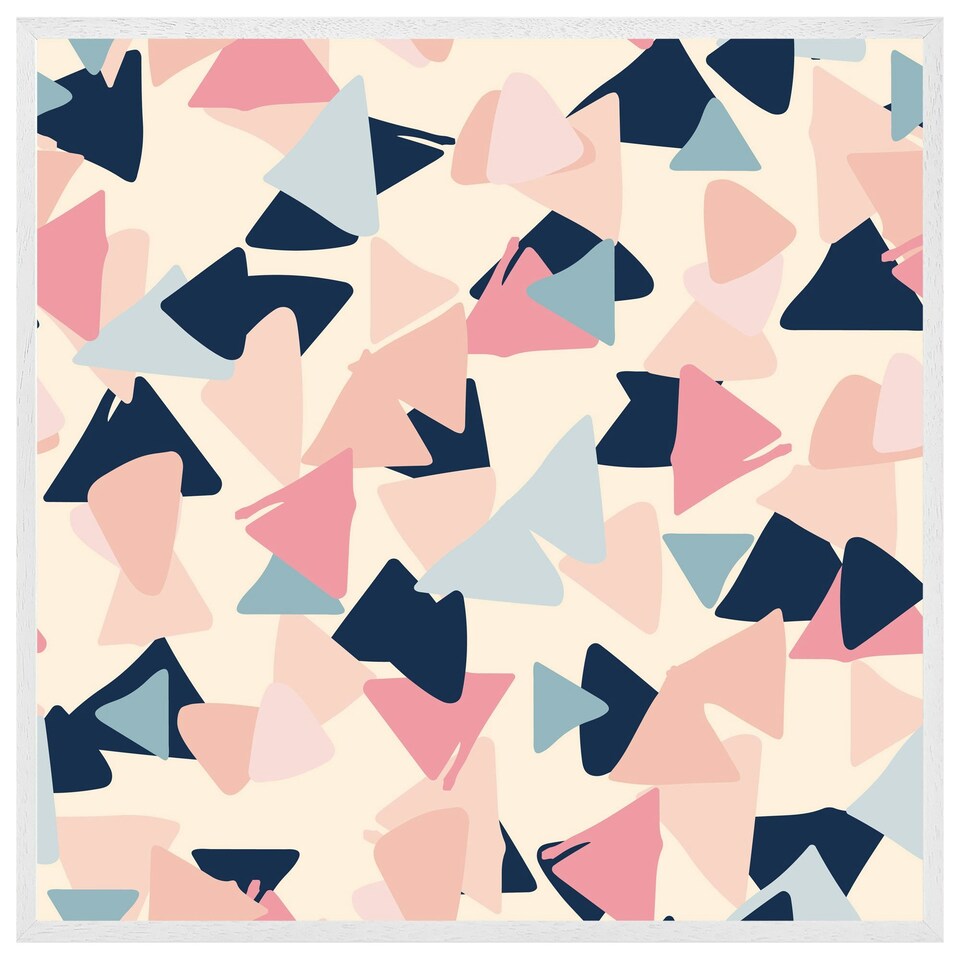 image 1 of Pastel coloured triangles (Picutre Frame) Brown | M
