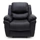 image 2 of Madison Electric Bonded Leather Automatic Recliner Home Lounge Chair (Black)