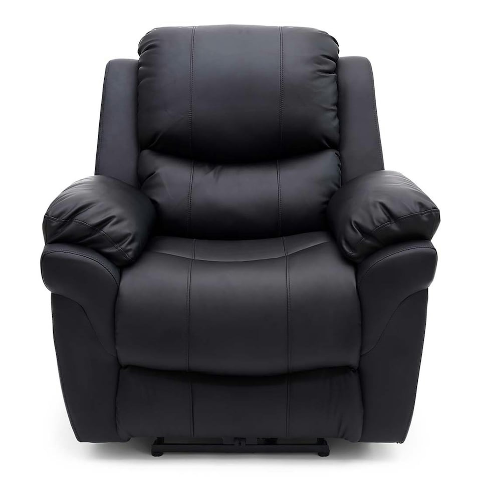 image 1 of Madison Electric Bonded Leather Automatic Recliner Home Lounge Chair (Black)