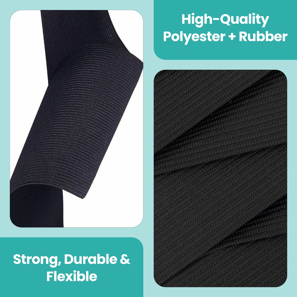 image 1 of 25mm Black Elastic Thread Bead Stringing DIY Crafts - 1 Metres