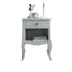 image 1 of Camille Bedside Table 1 Drawer in Classic White
