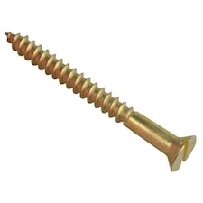 Forgefix Wood Screws, Slotted, Csk, Brass - Multi Colour - 2in x 10 ForgePack 6