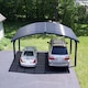 image 5 of Carport Arizona Wave Double Wings and Arch - Polycarbonate - L495 x W578 x H273.5 cm | Grey