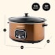 image 3 of Hamilton Beach 6.5L Digital Oval Slow Cooker Copper
