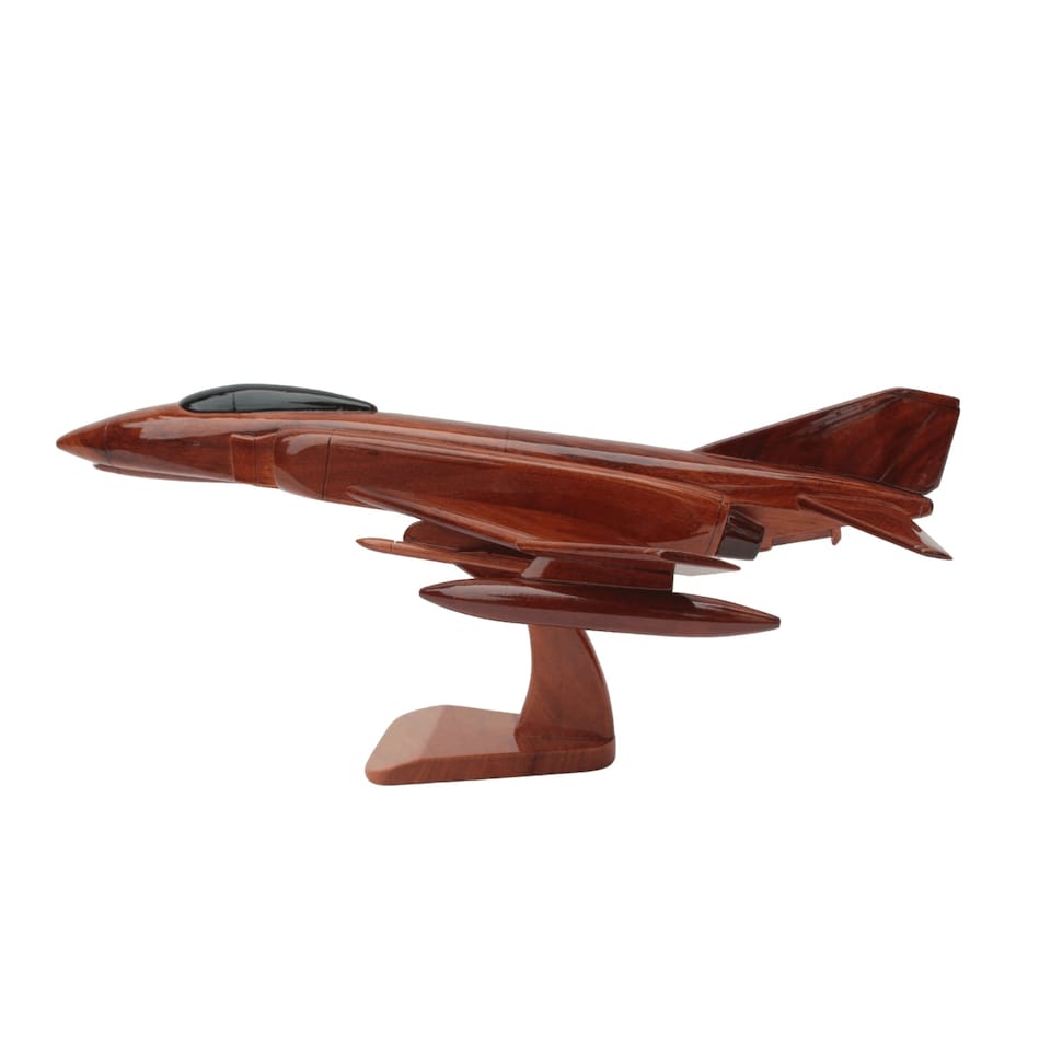 Handcrafted F-4 Phantom Wooden Model Jet – Made from Mahogany and Acacia | 45cm