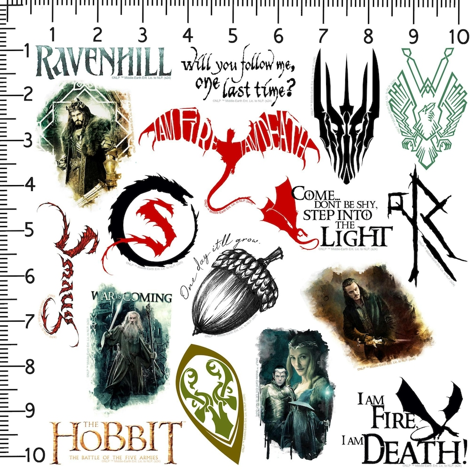 image 1 of The Hobbit Deluxe Stickers (Pack of 50) - Multicoloured - One Size