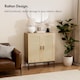 image 3 of Vonhaus Lena Rattan Effect Sideboard with 3 Storage Shelves