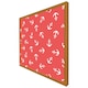 image 1 of Anchors on red background (Picutre Frame) Brown | Oak | M