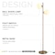 image 3 of HOMCOM 2 Lights Tree Floor Lamp for Living Room with Globe Lampshade, Standing Lamp for Bedroom, Bulb not Included, Gold Tone