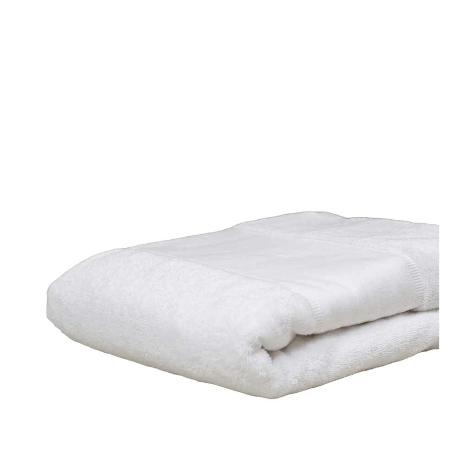 image 1 of Towel City Printable Border Organic Bath Sheet - White - One Size