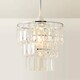 image 4 of ValueLights Kelsks 3 Tier Ceiling Light Shade Acrylic Droplet | Chrome
