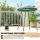 image 6 of Outsunny Rattan Bistro Set with 2 Chairs & Round Table for Patio | Green | Green | 58 x 67 x 75 cm (chair), 46 x 46 x 46 cm (table)