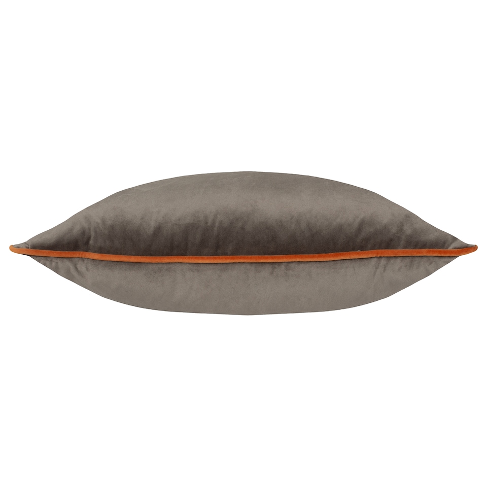 image 1 of Furn Meridian Velvet Cushion, Mocha/Pumpkin, 55 x 55cm