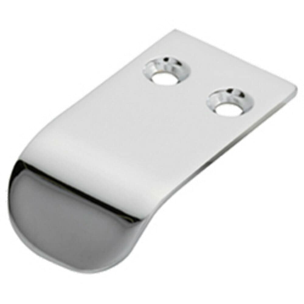 Loops Semi Concealed Cabinet Finger Pull Handle 12mm Fixing Centres Polished Chrome