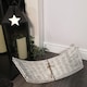 image 6 of 40/58cm Samuel Alexander KD Willow Christmas Tree Skirt Wicker Rattan- Medium White Wash
