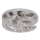 image 1 of Crystal Chandelier LED Silver Ceiling Light Cool White 40cm