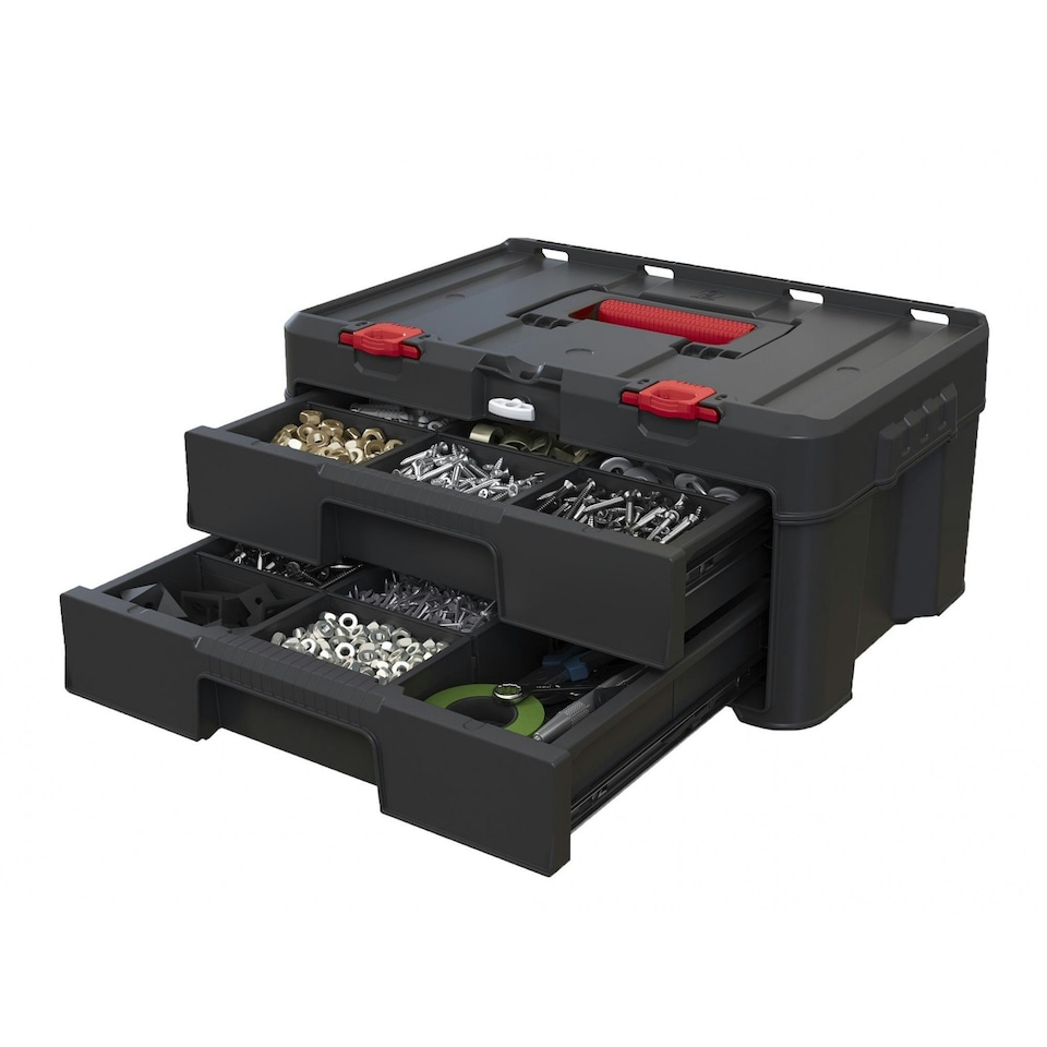 image 1 of Keter Stack N Roll 2-drawer Unit - Multi Colour - One Size Multi