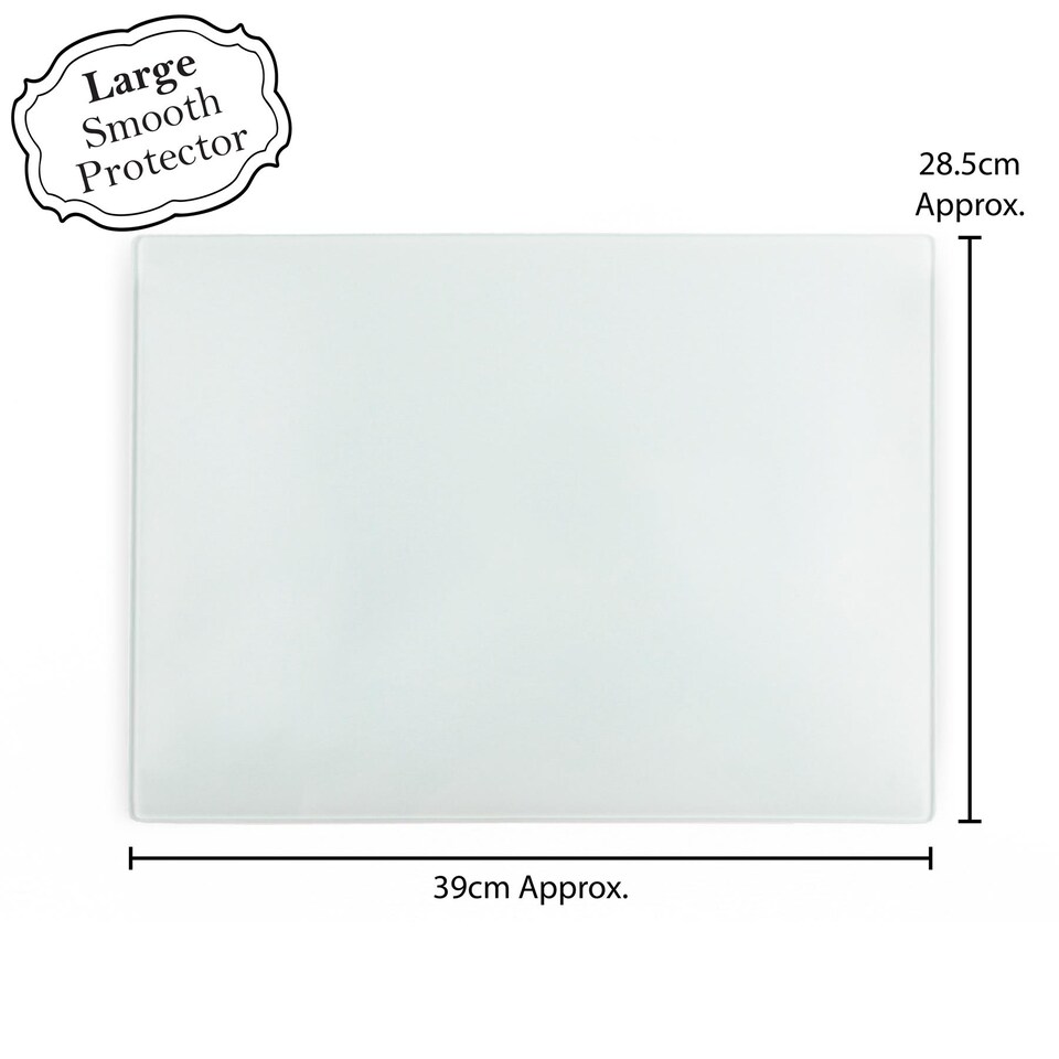 image 1 of Hare & Dandelions Large Smooth Glass Worktop Protector - Kitchen Cutting Board