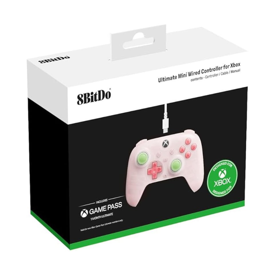 image 1 of Ultimate Mini Wired Controller for Xbox Series X-S & PC (Clear Pink)