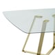 image 4 of Metropolitan Square Gold Finish Dining Table Gold
