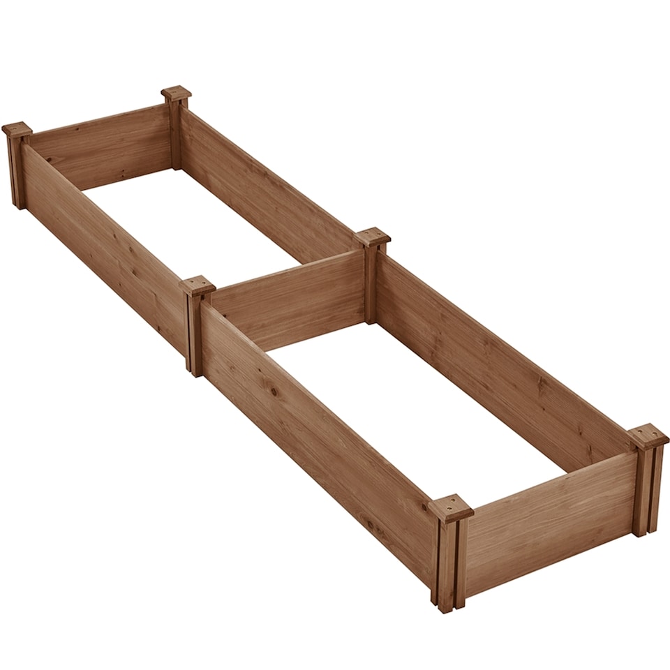 image 1 of Yaheetech 62.5 cm W Wooden Raised Garden Bed-Dark Brown | Brown | Dark Browm | 241.5 cm L x 62.5 cm W x 27 cm H | 1