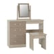 image 4 of Nevada 4 Drawer Dressing Table Set Black | Black Wood Grain