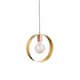 image 1 of Hoop Single Pendant Ceiling Lamp, Brushed Brass, Nickel, Copper Plate
