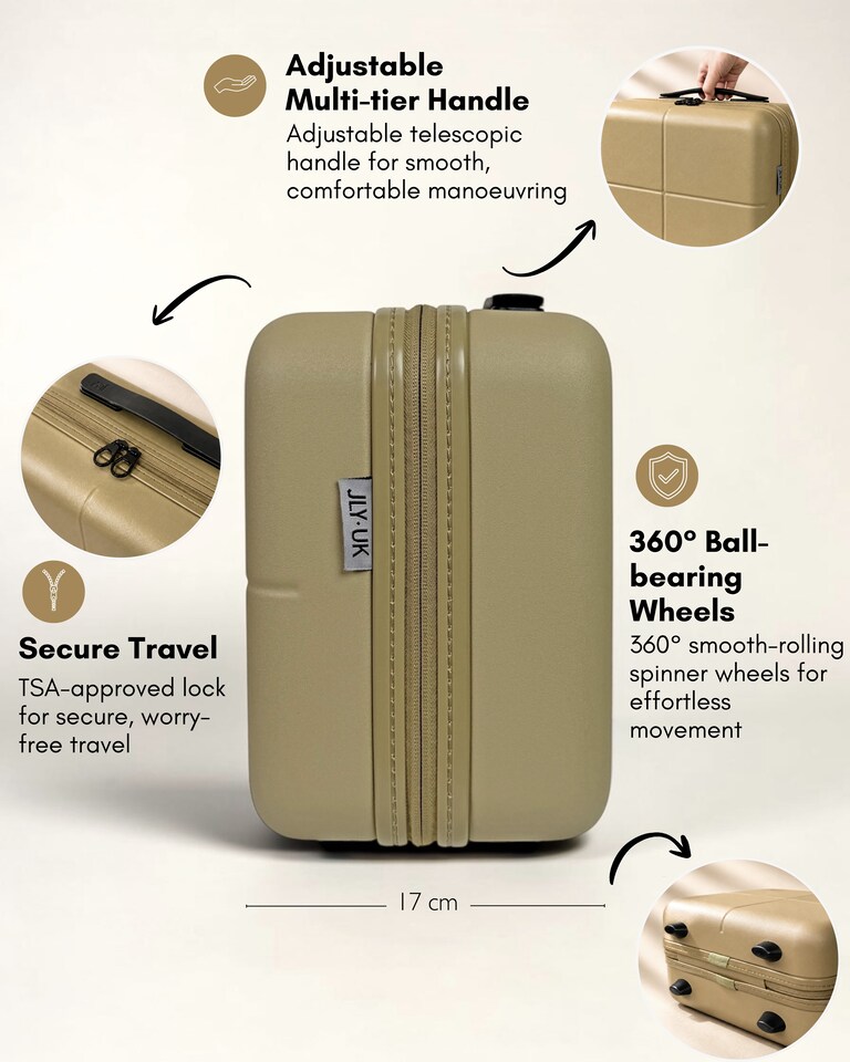 image 1 of Premium 100% Makrolon PC 2 PCS Suitcase Set | Vanity + Cabin Luggage