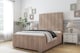 image 2 of Sloomy Radcliffe Mink Naples Bed Frame With Mattress With 50" Upholstered Headboard 3' Single