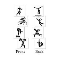 International Summer Sports Decorative Cutouts - 12 Inches / 30cm - Pack of 4