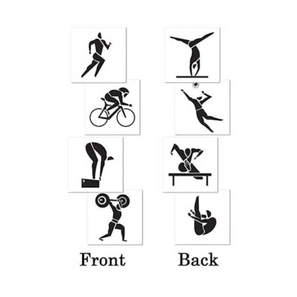 International Summer Sports Decorative Cutouts - 12 Inches / 30cm - Pack of 4
