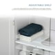 image 8 of kleankin 60x60cm Under-Sink Storage Cabinet w/ Adjustable Shelf Drain Hole White White | White