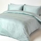 image 3 of Homescapes Duck Egg Blue Organic Cotton Fitted Sheet 400 Thread count, Single Blue | Single