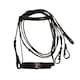 image 1 of Hy Padded Flash Bridle with Rubber Grip Reins - Brown - Full