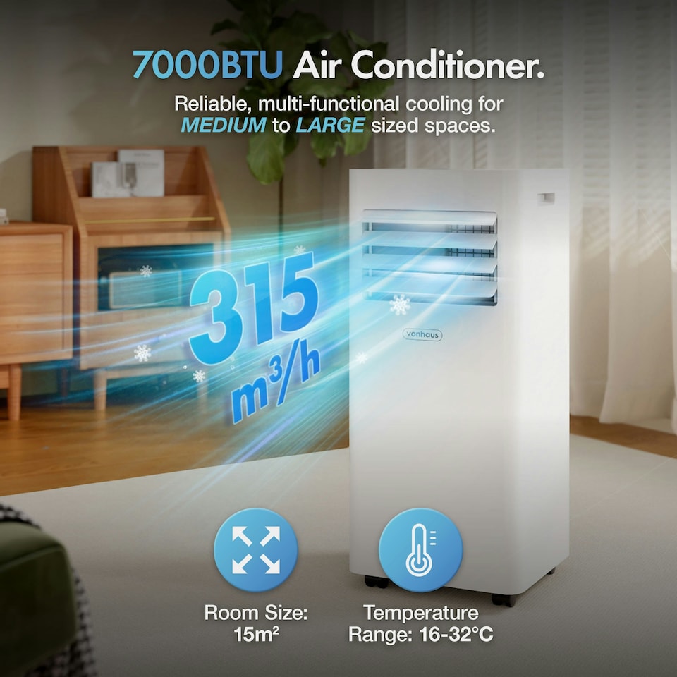 image 1 of VonHaus Air Conditioning Unit 7000 BTU