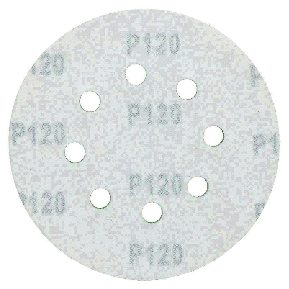 image 1 of 125mm 5" Hook And Loop Sanding Sander Abrasive DA Discs Fine 120 Grit 5pc
