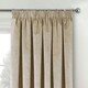 image 2 of Oxford Cream Velvet Curtains 90 x 72 inch (229 x 183 cm) 100% Blackout Pencil Pleat Thermal Noise Reducing Curtains for Bedroom and Living Room